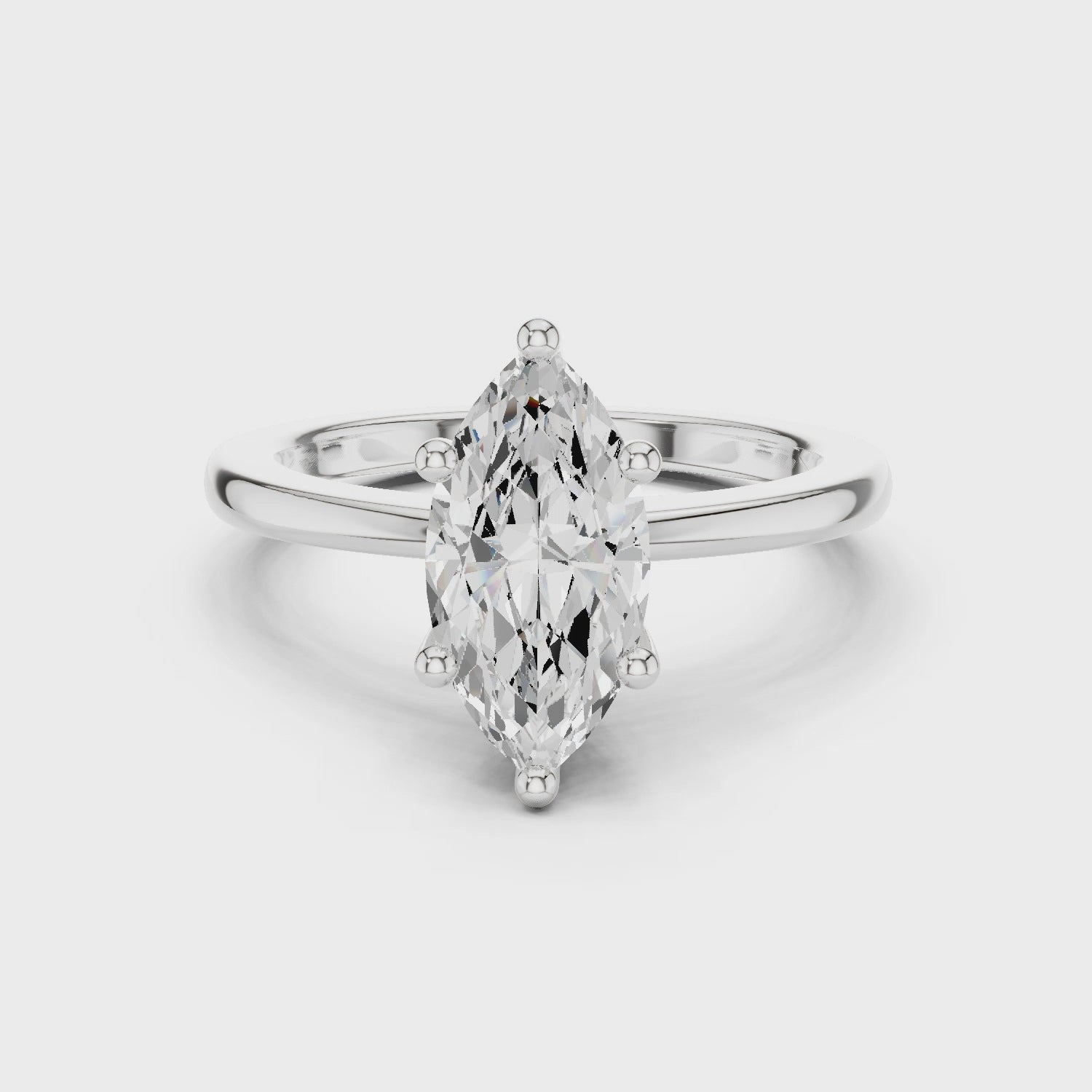 Marquise Cut Solitaire Engagement Ring