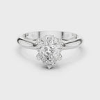 Pear Cut Solitaire Diamond Engagement Ring