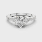 Heart Cut Three Stone Diamond Engagement Ring