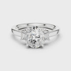 Oval Cut Three Stone Diamond Engagement Ring