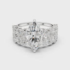 Marquise Cut Multi-Row Diamond Statement Ring
