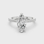 Marquise Cut Pavé Diamond Engagement Ring