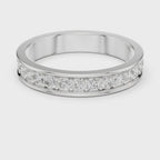 Channel Set Diamond Eternity Wedding Band in Rose Gold