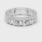 Luxury Heart Motif Diamond Eternity Band in Rose Gold