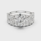 Oval Cut Multi-Row Diamond Statement Ring
