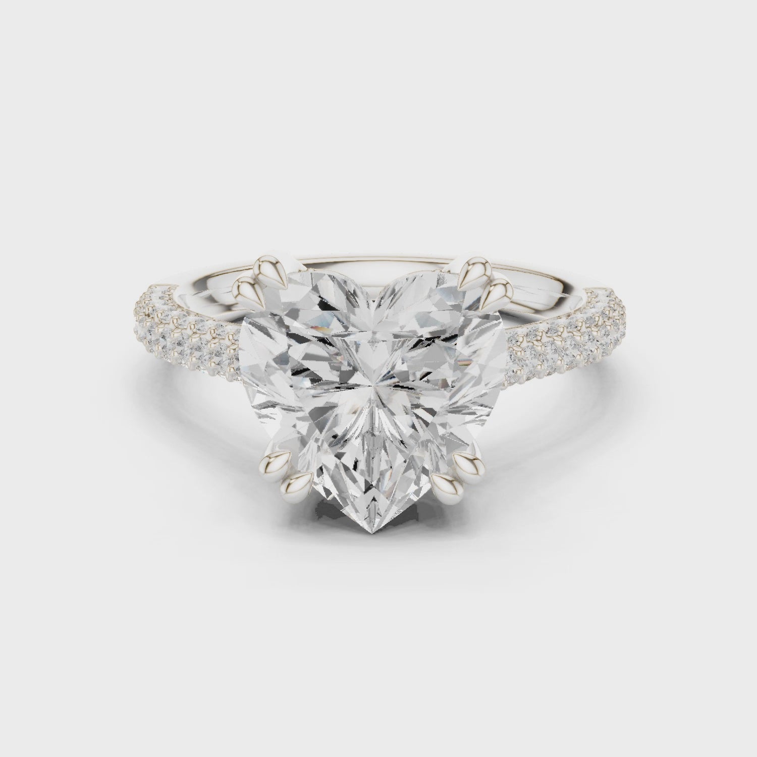 White Éterna Heart Ring