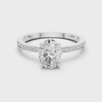 Oval Cut Pavé Diamond Engagement Ring