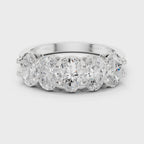 Five Oval Cut Diamond Anniversary Ring in Rose Gold