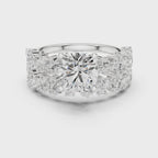 Cushion Cut Multi-Row Marquise Diamond Statement Ring
