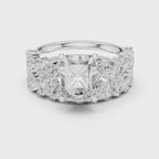 Radiant Cut Multi-Row Diamond Statement Ring