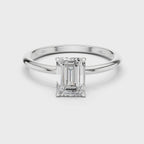 Emerald Cut Solitaire Engagement Ring