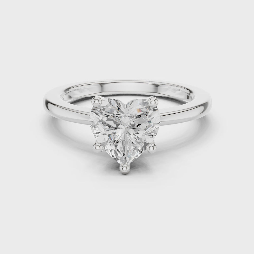 Heart Cut Solitaire Engagement Ring