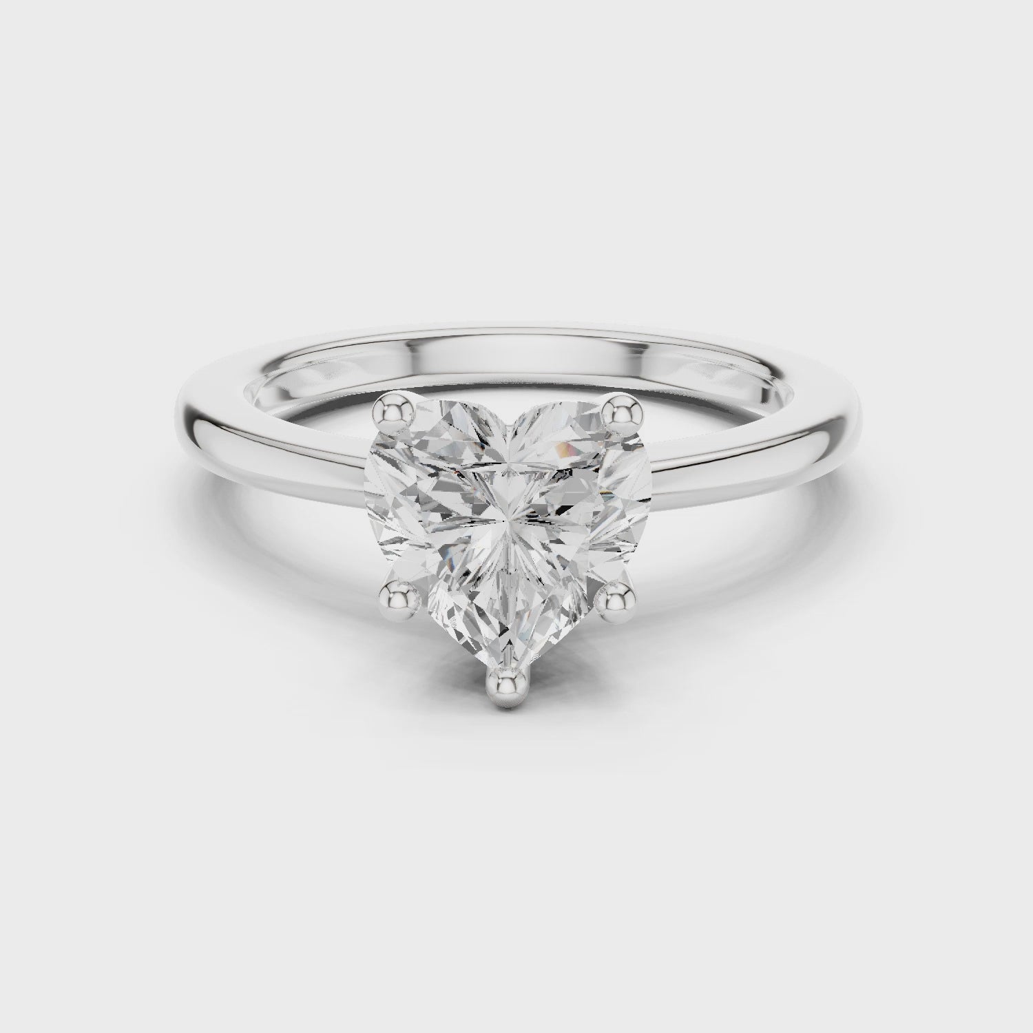Heart Cut Solitaire Engagement Ring