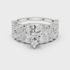 Pear Cut Multi-Row Diamond Statement Ring