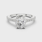 Oval Cut Pavé Diamond Engagement Ring