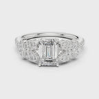 Emerald Cut Vintage Diamond Engagement Ring