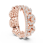 Luxury Vintage Floral Diamond Eternity Ring