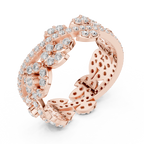 Luxury Vintage Floral Diamond Eternity Ring