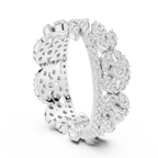 Luxury Vintage Floral Diamond Eternity Ring