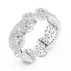Luxury Vintage Floral Diamond Eternity Ring