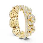 Luxury Vintage Floral Diamond Eternity Ring