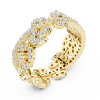 Luxury Vintage Floral Diamond Eternity Ring