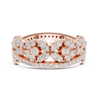 Luxury Vintage Floral Diamond Eternity Ring