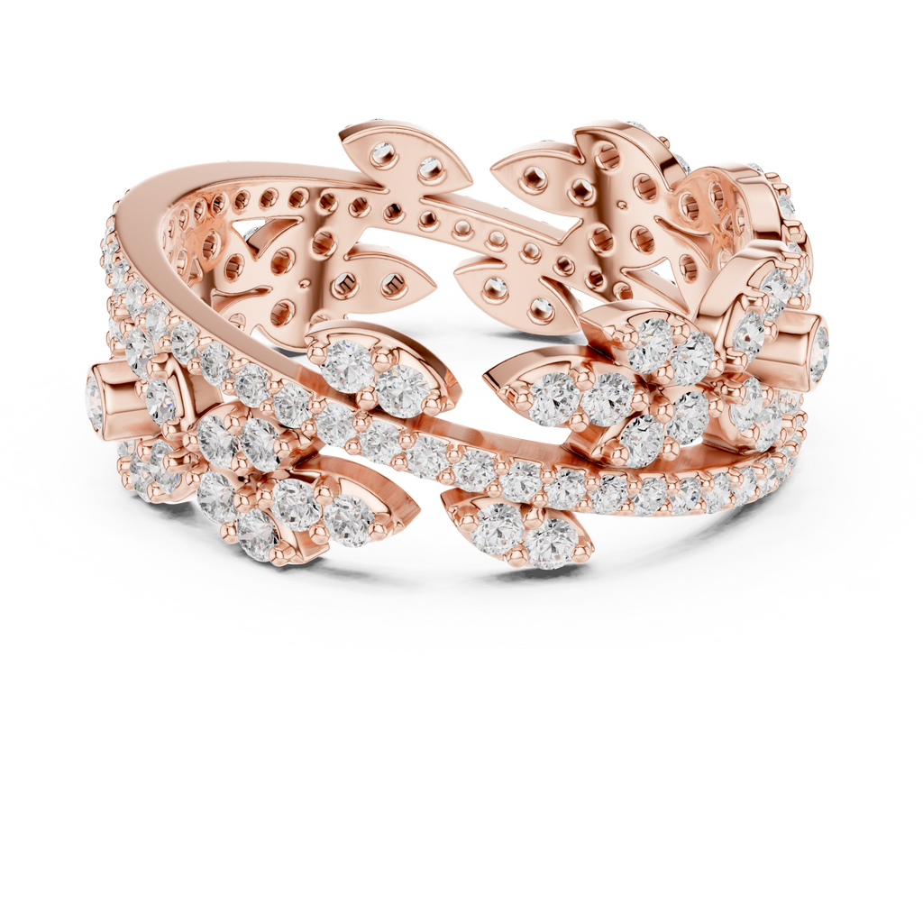 Luxury Vintage Floral Diamond Eternity Ring