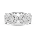 Luxury Vintage Floral Diamond Eternity Ring