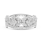 Luxury Vintage Floral Diamond Eternity Ring