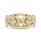 Luxury Vintage Floral Diamond Eternity Ring
